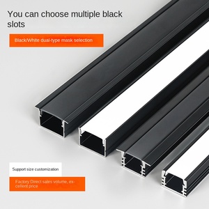 โปรไฟล์อะลูมิเนียมรูปตัวทีสำหรับไฟ LED สีดำอะโนไดซ์ 6063-T5 แสงวอร์มไวท์ 3500K อายุการใช้งาน 50000 ชม. แรงดันไฟฟ้า AC 85-265V CRI 90 - Product Image 4