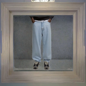 Jeans unisexe personnalisés à jambe large, coupe ample, denim délavé clair, style streetwear décontracté, vente en gros OEM ODM en vrac - Product Image 3