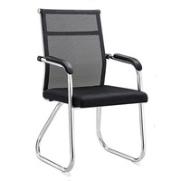 Fauteuil de bureau en maille en gros avec cadre cantilever chromé, chaise d'appoint fixe, chaise de direction ergonomique pivotante réglable sur roulettes