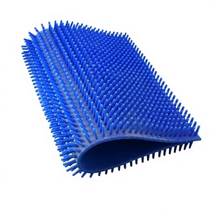 Tapis de nettoyage en silicone bleu à poils denses pour instruments chirurgicaux - Product Image 1