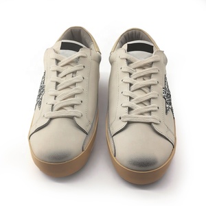 Scarpe da Donna di Alta Qualità GG in Pelle Genuina con Cristalli <span class=keywords><strong>Argento</strong></span>, Suola in Gomma, Sneakers e Mocassini con Tacco a Stella - Product Image 3