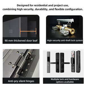 Portes <span class=keywords><strong>d</strong></span>'<span class=keywords><strong>entrée</strong></span> extérieures en acier pour maisons, portes de sécurité pour l'extérieur, portes en métal pour l'extérieur de l'usine - Product Image 5