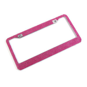 Marco para Placa de Matrícula Estándar Estadounidense, Estilo Caramelo, de Acero Inoxidable con Incrustaciones de Diamantes de Imitación, Diamantes de Imitación Acrílicos - Product Image 3