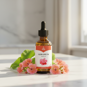 Huile essentielle de géranium biologique pure naturelle pressée à froid de qualité supérieure originale parfumée aromatique fraîche rafraîchissante apaisante - Product Image 2