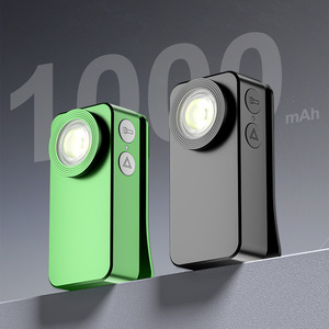 Lampe de poche mini EDC rechargeable USB-C, 1000 lumens, ultralégère, étanche IPX5, en alliage d'aluminium, avec clip pour chapeau, aimant, blanc et rouge - Product Image 3