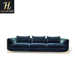 Sofá italiano de lujo de gama alta personalizado Villa sala de estar sofá sonrisa de cuero esmerilado para Hotel Villa sala de estar - Product Image 6