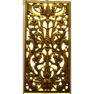 interior design antique gold hollow wall panel porch decoration popular in UK Canada China building material