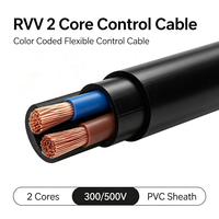 Anti-Aging RVV 2-adriges Steuerkabel Flexibler Kupferleiter PVC-ummanteltes Elektrokabel