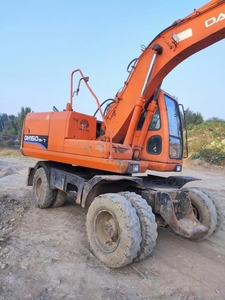Original Korea imported 15 Ton wheel <b>excavator</b> used Doosan DH150W-7 rubber tyre excavating <b>machine</b> - Product Image 5