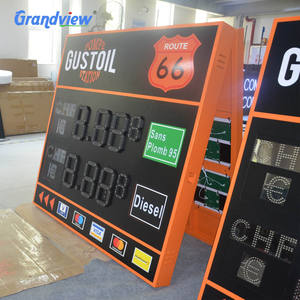 Stasiun Gas luar ruangan LED tanda harga kanopi Pylon dengan harga Gas Promosi 8888 bensin stasiun Gas tampilan harga tanda Pylon - Product Image 5