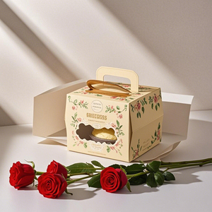 Scatola <span class=keywords><strong>per</strong></span> <span class=keywords><strong>Torte</strong></span> Personalizzabile in Cartone Riciclabile <span class=keywords><strong>per</strong></span> Alimenti con Finestra Stampata, Ideale <span class=keywords><strong>per</strong></span> Regali di Compleanno e Matrimonio - Product Image 3
