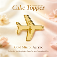 Breloques avion personnalisées en acrylique miroir pour invitations de mariage à destination, étiquettes avion personnalisées, invitation DIY