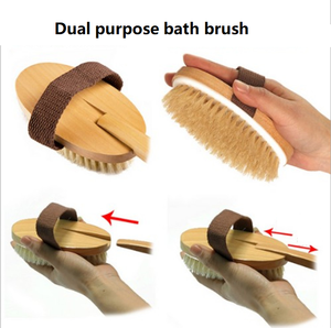 Eco-Friendly Long Handle Dual Purpose Wooden <strong>Bath</strong> <strong>Brush</strong> - Product Image 3