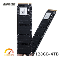 LEVOFAST SSD PCIe 4TB Kecepatan Tinggi dengan Logo Kustom dan Port Ekspansi SATA, Drive Solid State Internal untuk Laptop
