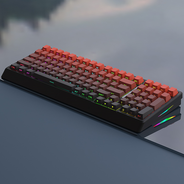 Spot Wholesale HJSDZHI YG98 Mechanical Keyboard Kit RGB Single-mode Wired DIY Customized PBT Side Engraved Keycaps