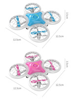 Mini drone UFO RC 2.4G avec maintien d'altitude pour fille, avec éclairage LED éblouissant, spectacle lumineux, utilisation facile, capteur d'évitement d'obstacles