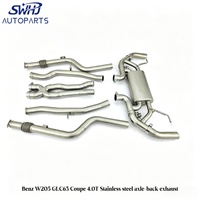Accessoires de voiture HENGJI, échappement Catback compatible avec Mercedes-Benz GLC63 X253 4.0T S304, système d'échappement à 3 valves avec télécommande