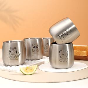 कार्टून स्टेनलेस स्टील बच्चे मग अनब्रेकेबल बच्चों के लिए डबल दीवार अछूता टंबलर - Product Image 1