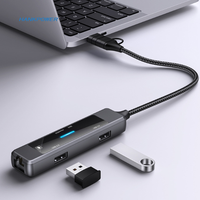 Hub de lecteur de carte USB OTG 5 en 1, adaptateur Ethernet, hub USB C avec RJ45 100M, USB-C 3.0 2.0, port SD TF pour ordinateur, PC, téléphone portable