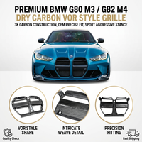 Calandre avant en carbone sec, design 1 pièce, style Vor, pour BMW G80 M3 G81 G82 M4 G83 2022+
