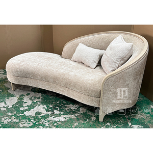 Venta Directa de Fábrica, Muebles de Sala Curvos de Tela 2025 de Lujo y Tacto Suave, Muebles Modernos Blancos 01 - Product Image 1