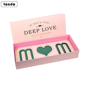 Tondo Luxury Clear flower Paper Box I Love You Square Shaped MOM Flower Boxes