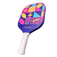 Raquette de pickleball en fibre de verre pressée à froid, vente en gros, noyau en nid d'abeille PP 14 mm, personnalisable OEM, durable, pour entraînement et divertissement
