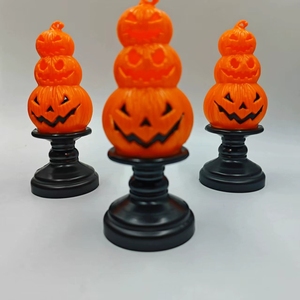 Lámpara Decorativa Moderna Apilable de Calabaza para Halloween y Navidad, Luz a Pilas de Plástico para Mesa del Hogar, Adorno Festivo para Jardín y Patio - Product Image 4