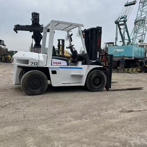 <b>Used</b> TCM FD70Z8 Forklifts with side-forks 7T capacity cylinder high lifting diesel engine Japan original for sale - Product Image 3