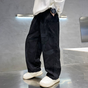 Spot personnalisé en gros garçons automne et hiver saison tube droit pantalons cargo polyvalents à la mode pour enfants - Product Image 4