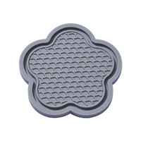 Sous-verres en PVC à motif floral, résistants à la chaleur, antidérapants, protège-tables pour café, restaurant, bureau, couleur personnalisée OEM