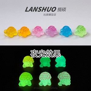 Lanshuo Mini Tortuga de Resina, Accesorios de Joyería, Adornos de Escritorio Coloridos, Transparentes y Lindos - Product Image 3