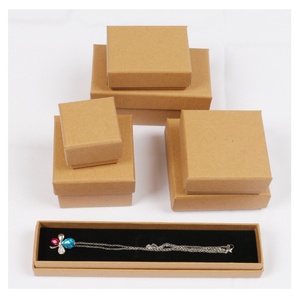 Lámina de Papel Kraft Color Marfil para Caja de Joyería 9 X 9 X 5, Caja de Joyería de Papel Kraft con Tapa Separada, Mini Cajas de Joyería de Papel Kraft - Product Image 5