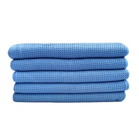Serviette en microfibre gaufrée 40x40cm, absorbante, sans peluches, pour la cuisine, le séchage de la vaisselle, réutilisable, sans rayures, pour le nettoyage de la voiture