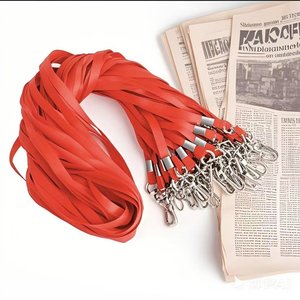 Flat Id <b>Lanyard</b> Black <b>Polyester</b> Metal Buckle Student Phone <b>Lanyard</b> Rotatable Badge Rope Custom Logo 1x45cm - Product Image 4