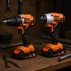 Vevor 20V Cordless <b>Power</b> <b>Drill</b> Combo Kit 2.0Ah Battery Brushless Motor Industrial Drilling Tool Set Variable Speed - Product Image 2