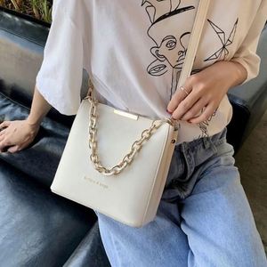 Sac à bandoulière tendance pour femme en PU imperméable avec fermeture éclair, poignée chaîne, sac à rabat, sac seau, modèle MAIRUN USA - Product Image 4