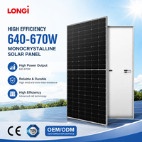 Panneau Solaire 640W 650W 660W 670W Haute Puissance Verre Trempé Toit Industriel Ferme Solaire Module Photovoltaïque