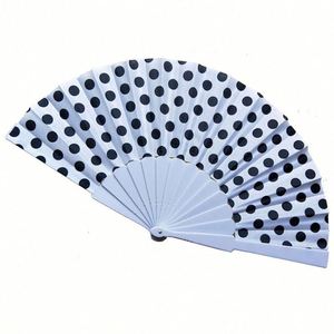 Éventail à main personnalisé écologique de 8 pouces, fournitures pour fêtes, pour usage promotionnel, éventail à main en plastique artisanal - Product Image 2