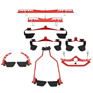 Ensemble de barres latérales Tellus 8 pièces en acier commercial pour salle de sport, accessoires noirs/verts/rouges, machine à câbles complète pour entraînement de force MB08C Tellu - Product Image 4
