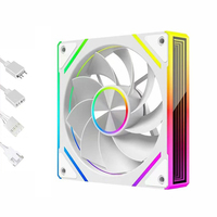 Ventilador de Enfriamiento para CPU QiuzAim Prism 8Pro PWM 5V ARGB con Control de Velocidad Inteligente de 4 Pines y 12V y Sincronización de Iluminación RGB con Placa Base para Caja/Radiador de PC