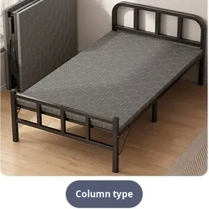 Tempat tidur lipat multifungsi, tempat tidur lipat Super portabel dengan papan keras bingkai besi untuk kantor tunggal Hotel Siswa Asrama - Product Image 6