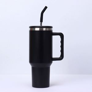 Vaso Térmico Personalizado al por Mayor de 40 oz, Botella de Acero Inoxidable con Aislamiento al Vacío 2 en 1, Taza para Café y Hielo para Coche con Asa y Popote - Product Image 5