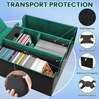 Grande boîte de rangement pour cartes à collectionner avec fermeture magnétique en cuir, capacité de 5 boîtes contenant plus de 2200 cartes pour le stockage de cartes TCG