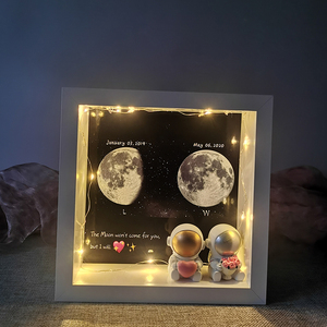 Vente en gros de boîtes lumineuses décoratives pour la maison, boîte à ombre lumineuse 10x10 pouces, cadre <span class=keywords><strong>photo</strong></span> en bois 3D LED - Product Image 5