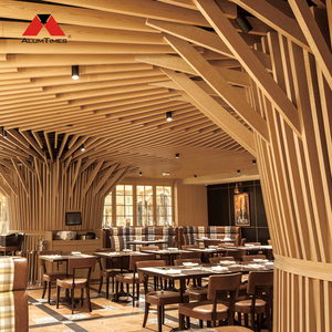 Revêtement mural <span class=keywords><strong>vertical</strong></span> en aluminium à lattes métalliques insonorisées avec finition grain de bois pour la décoration de salon et de villa - Product Image 4