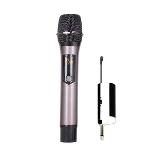 T mikrofon portabel, penjualan laris akurasi Pro Audio UHF nirkabel genggam Karaoke untuk Karaoke dan rapat