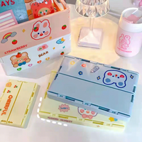 Étagère de rangement pliable de bureau en plastique rose Kawaii réglable