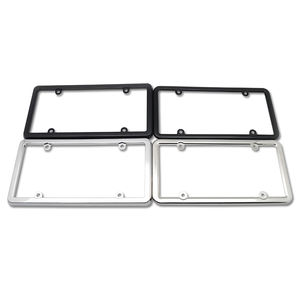 Plastic Chroom En Zwart Kentekenframe Met Doorzichtig Plastic Kentekenplaatafdekking Voor Peru Usa En Venezuela - Product Image 2