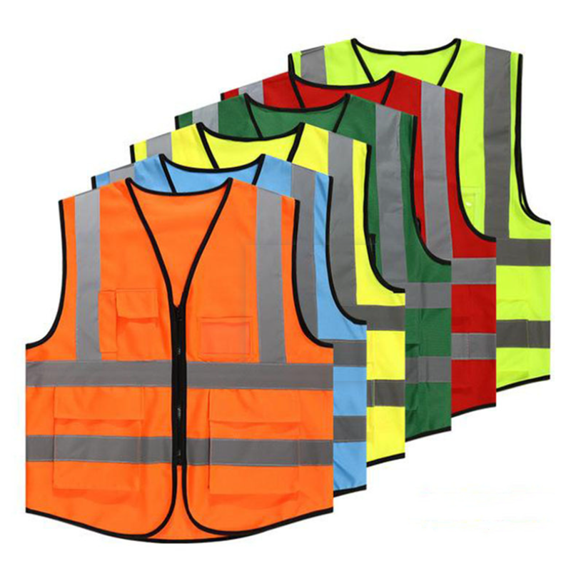 Orange Color Outdoor Running Jogging Cycling Walking Hi Viz Reflective  Strips Security Vest Customized logo Safety Jacket